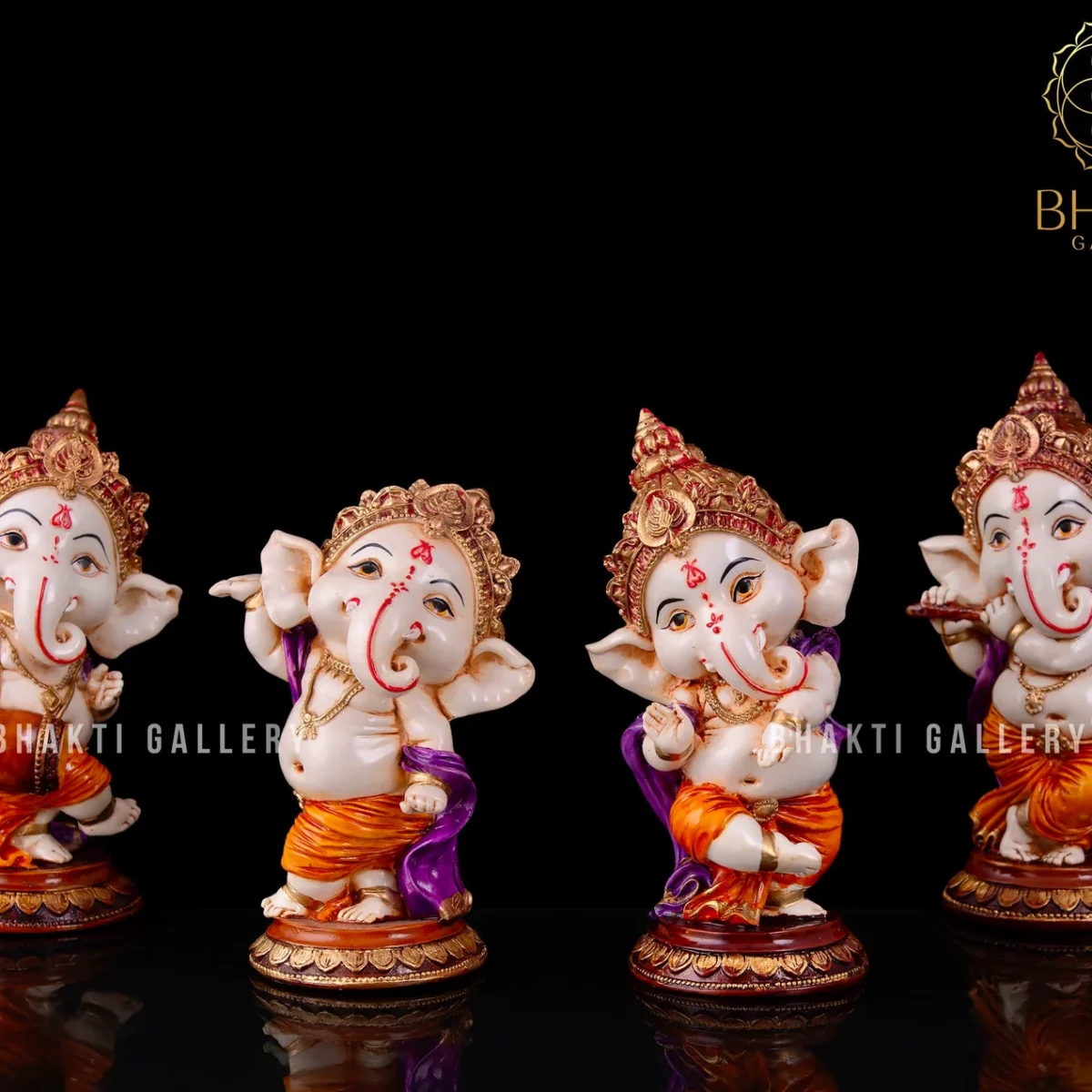 Dancing Ganesha Statue – Musical Ganesh Idol 4-Piece Set