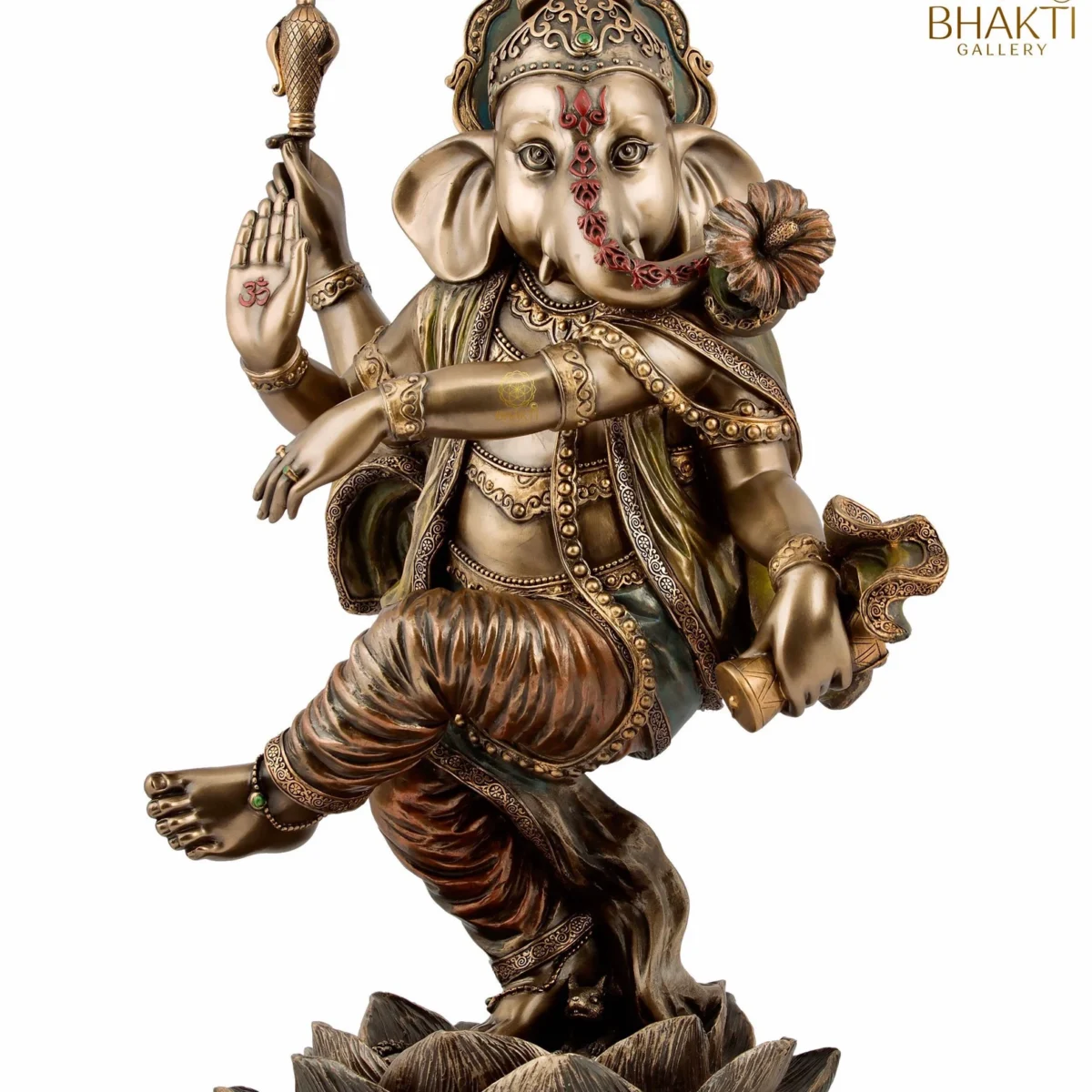 Dancing Ganesha Statue – Bonded Bronze Standing Ganpati Idol