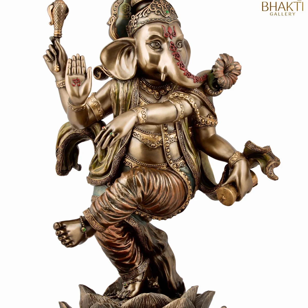 Dancing Ganesha Statue – Bonded Bronze Standing Ganpati Idol