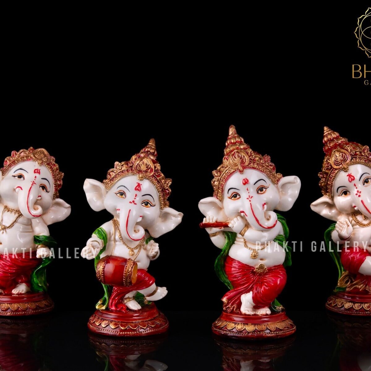 Dancing Ganesha Statue – Musical Ganesh 4-Piece Idol Set