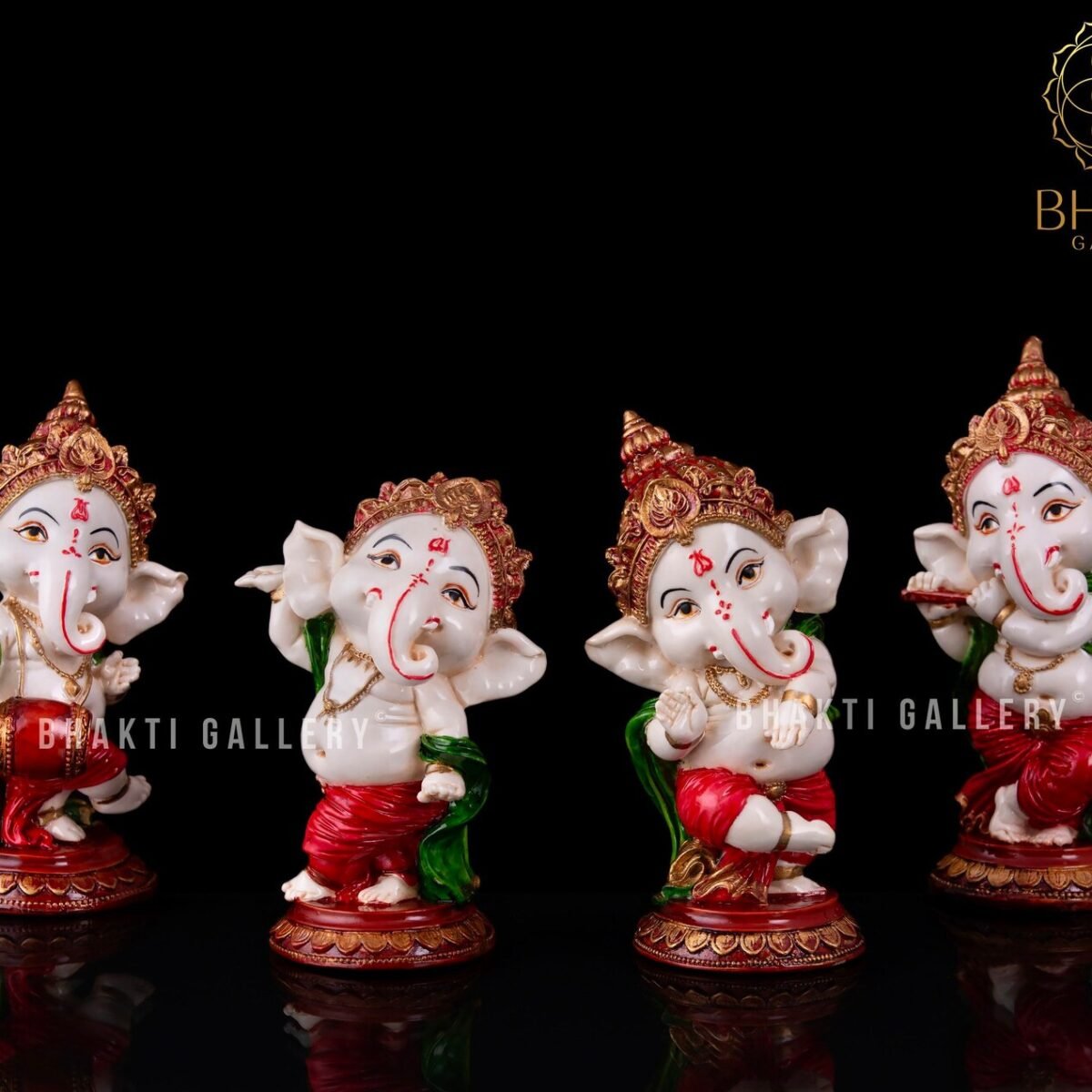 Dancing Ganesha Statue – Musical Ganesh 4-Piece Idol Set