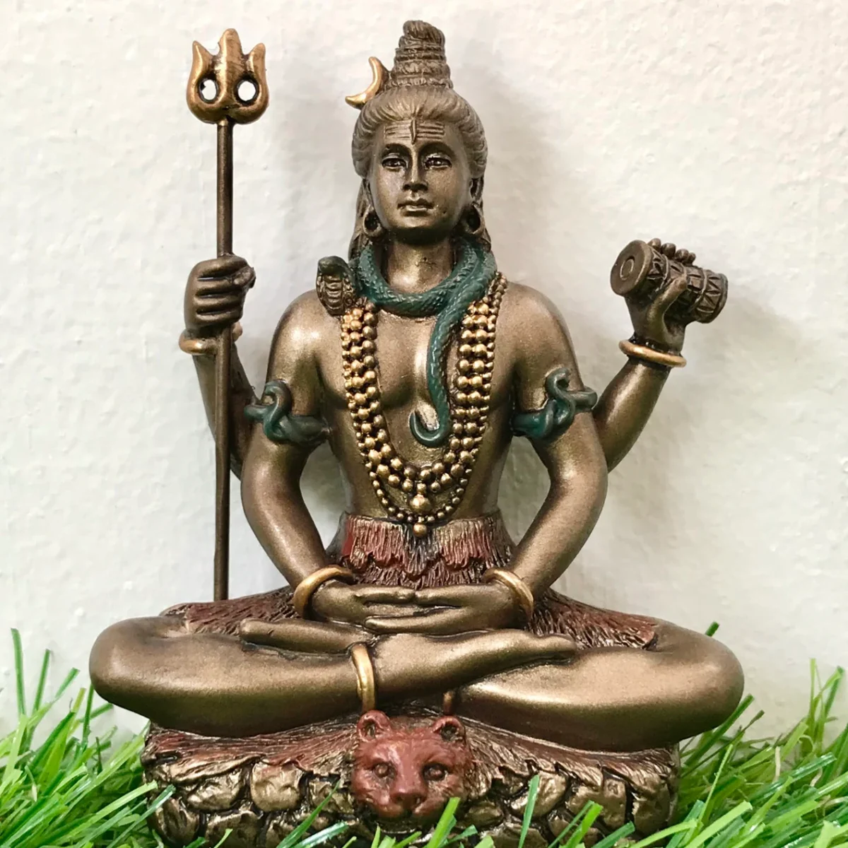 Lord Shiva Statue (8 cm) – Small Shiv / Mahadev / Adiyogi Idol | Hindu God of Meditation, Yoga, Time, Destruction & Dance