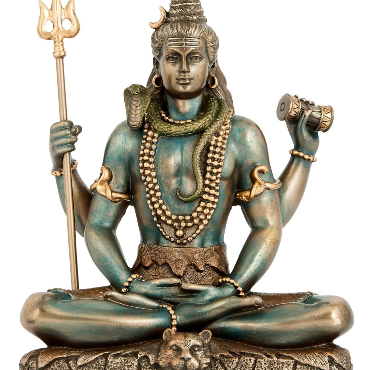 Lord Shiva Statue (15.5 cm) – Bonded Bronze Meditating Shiva Idol | Shankara / Siva Murti, Hindu God of Yoga, Dance, Art & Time