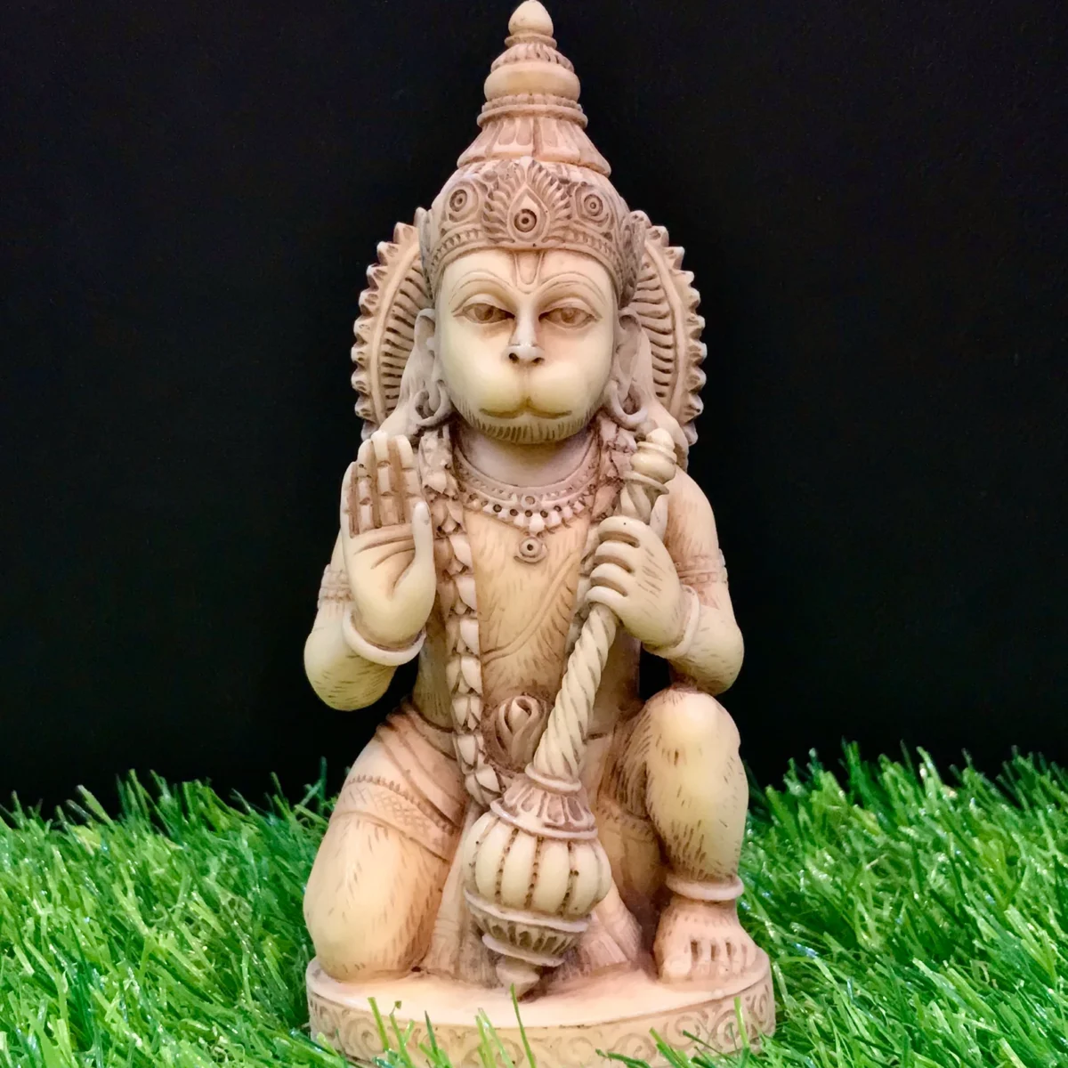 Small Lord Hanuman Statue (14 cm) – Bajrangbali Mini Idol | Hindu Monkey God of Strength, Devotion & Bhakti