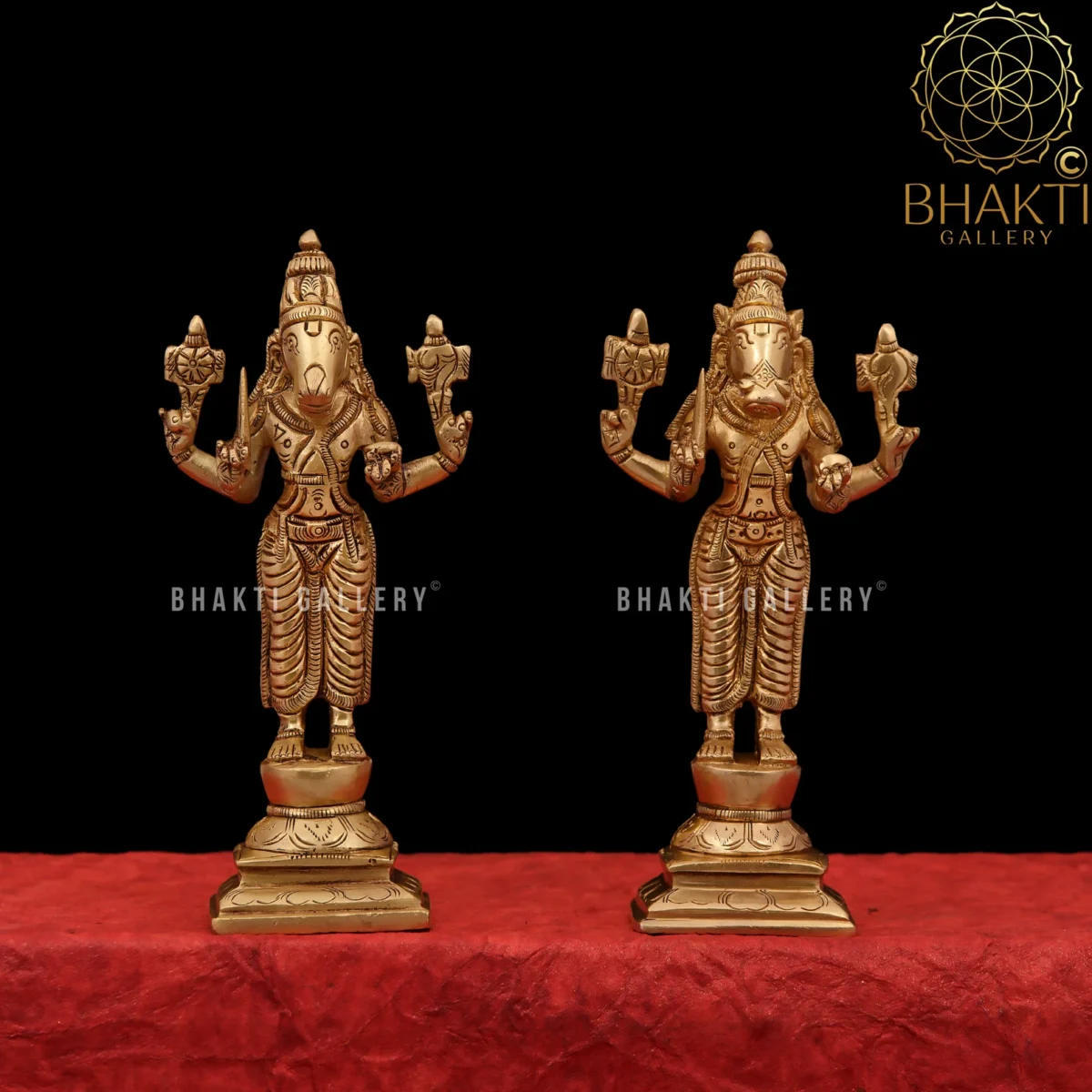 Vishnu Dashavatar Brass Set, 15 cm Ten Incarnations of Lord Vishnu