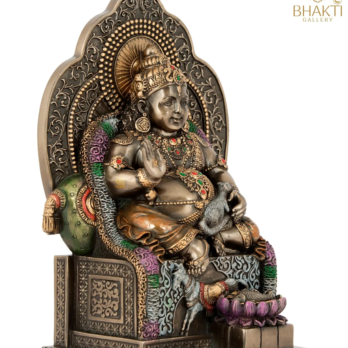19 cm Bonded Bronze Kubera Statue, God of Wealth & Guardian of the North (Dik-Pala)