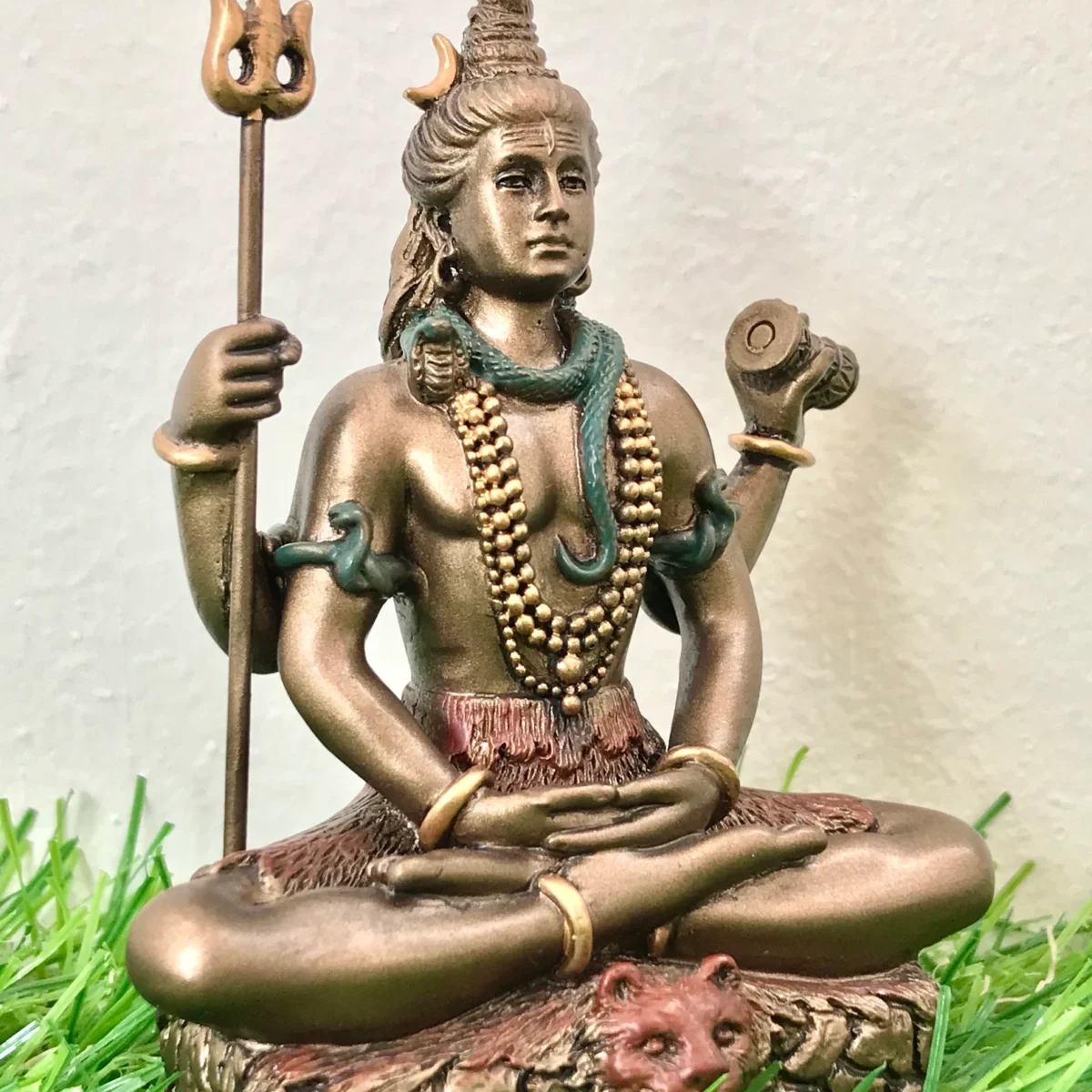 Lord Shiva Statue (8 cm) – Small Shiv / Mahadev / Adiyogi Idol | Hindu God of Meditation, Yoga, Time, Destruction & Dance